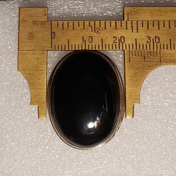 Big Unisex 925 BLACK ONYX Sterling Silver Ring Huge Large Women's Men's Jewelry - Picture 9 of 12